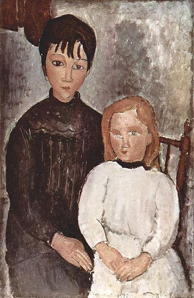 Amedeo Modigliani Zwei Madchen oil painting image